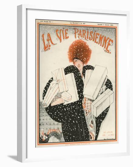 1920s France La Vie Parisienne Magazine Cover-null-Framed Giclee Print