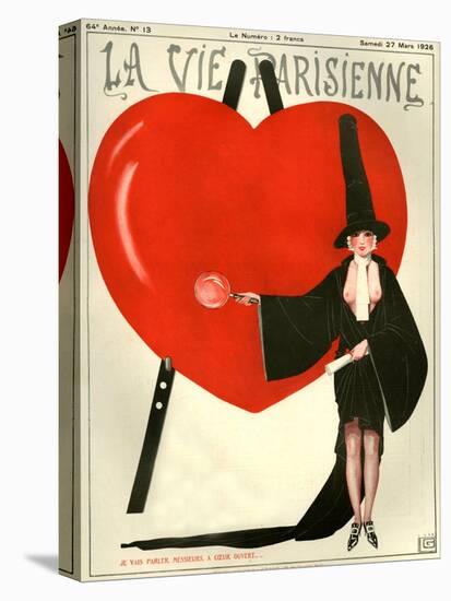 1920s France La Vie Parisienne Magazine Cover-null-Stretched Canvas