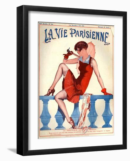 1920s France La Vie Parisienne Magazine Cover-null-Framed Giclee Print