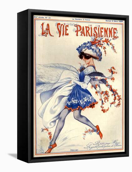 1920s France La Vie Parisienne Magazine Cover-null-Framed Stretched Canvas