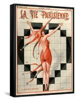 1920s France La Vie Parisienne Magazine Cover-null-Framed Stretched Canvas