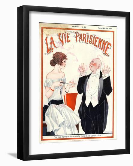 1920s France La Vie Parisienne Magazine Cover-null-Framed Giclee Print