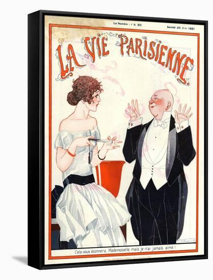 1920s France La Vie Parisienne Magazine Cover-null-Framed Stretched Canvas