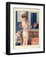 1920s France La Vie Parisienne Magazine Plate - Arguments Troublants-null-Framed Giclee Print