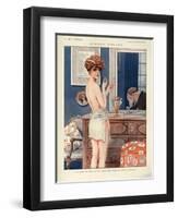 1920s France La Vie Parisienne Magazine Plate - Arguments Troublants-null-Framed Premium Giclee Print