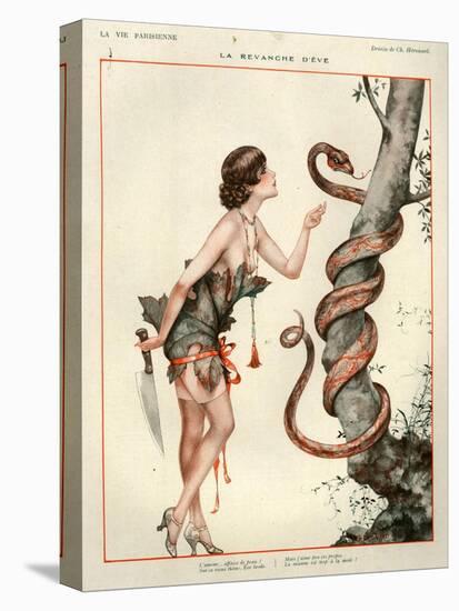 1920s France La Vie Parisienne Magazine Plate - La Revanche D'Eve-null-Stretched Canvas