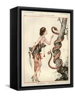 1920s France La Vie Parisienne Magazine Plate - La Revanche D'Eve-null-Framed Stretched Canvas