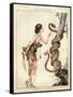 1920s France La Vie Parisienne Magazine Plate - La Revanche D'Eve-null-Framed Stretched Canvas