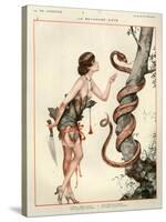 1920s France La Vie Parisienne Magazine Plate - La Revanche D'Eve-null-Stretched Canvas