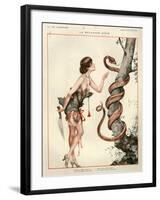 1920s France La Vie Parisienne Magazine Plate - La Revanche D'Eve-null-Framed Giclee Print