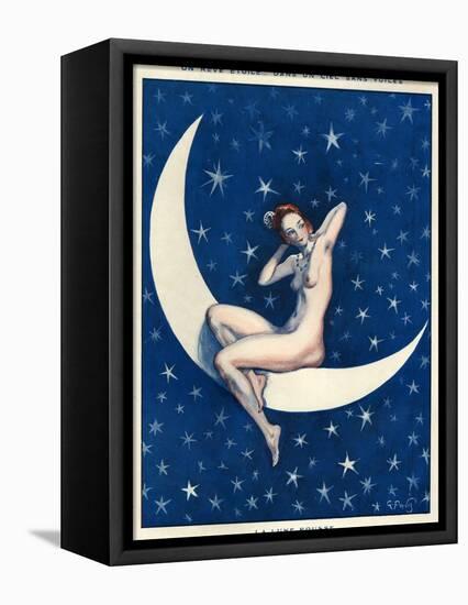 1920s France La Vie Parisienne Magazine Plate - Un Reve Etoile-null-Framed Stretched Canvas