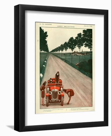 1920s France La Vie Parisienne Magazine Plate-null-Framed Premium Giclee Print