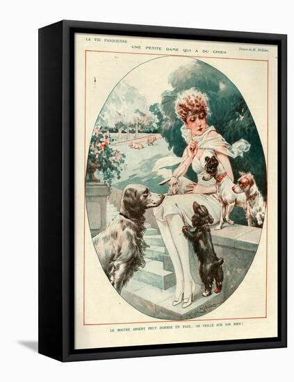 1920s France La Vie Parisienne Magazine Plate-null-Framed Stretched Canvas