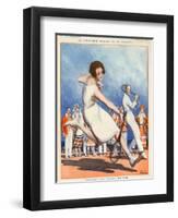 1920s France La Vie Parisienne Magazine Plate-null-Framed Premium Giclee Print