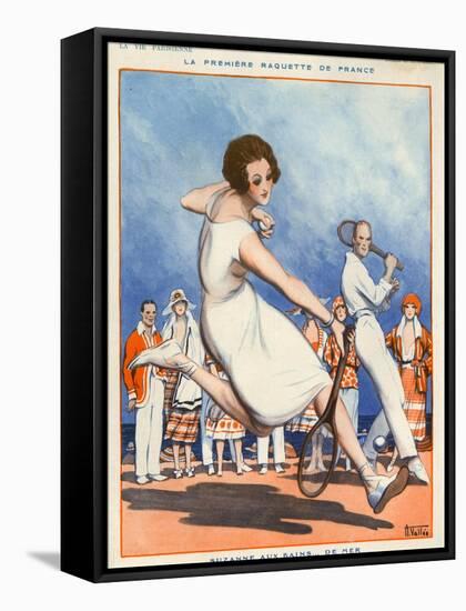 1920s France La Vie Parisienne Magazine Plate-null-Framed Stretched Canvas