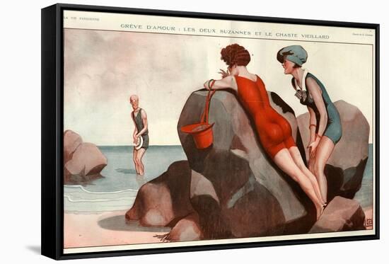 1920s France La Vie Parisienne Magazine Plate-null-Framed Stretched Canvas