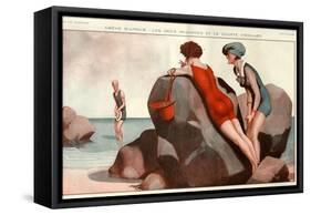 1920s France La Vie Parisienne Magazine Plate-null-Framed Stretched Canvas