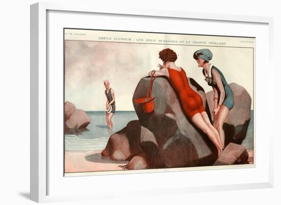 1920s France La Vie Parisienne Magazine Plate-null-Framed Giclee Print