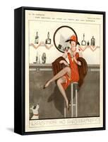 1920s France La Vie Parisienne Magazine Plate-null-Framed Stretched Canvas