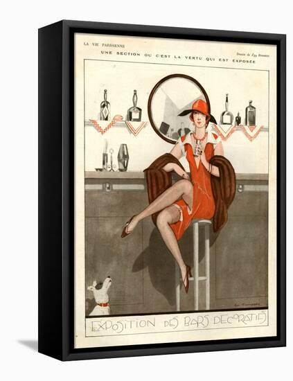 1920s France La Vie Parisienne Magazine Plate-null-Framed Stretched Canvas