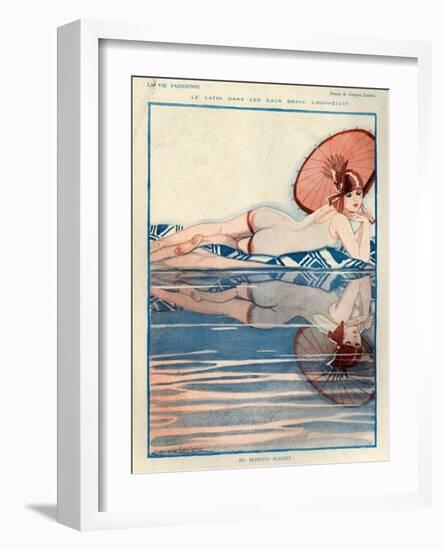 1920s France La Vie Parisienne Magazine Plate-null-Framed Giclee Print