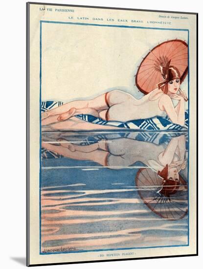 1920s France La Vie Parisienne Magazine Plate-null-Mounted Giclee Print