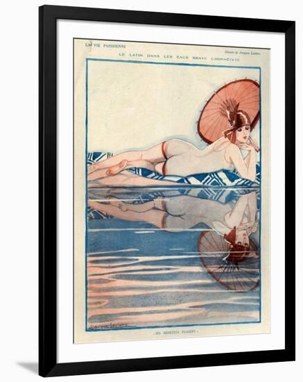 1920s France La Vie Parisienne Magazine Plate-null-Framed Giclee Print