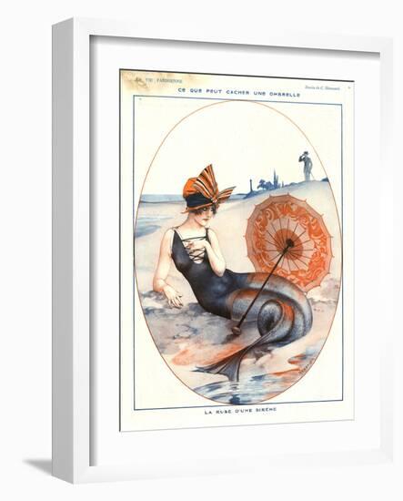 1920s France La Vie Parisienne Magazine Plate-null-Framed Giclee Print