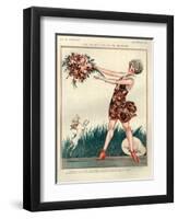 1920s France La Vie Parisienne Magazine Plate-null-Framed Premium Giclee Print