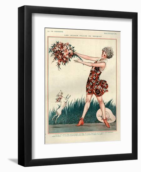 1920s France La Vie Parisienne Magazine Plate-null-Framed Premium Giclee Print