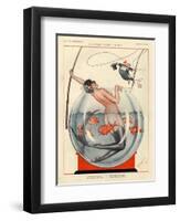 1920s France La Vie Parisienne Magazine Plate-null-Framed Premium Giclee Print