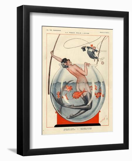 1920s France La Vie Parisienne Magazine Plate-null-Framed Premium Giclee Print