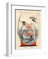 1920s France La Vie Parisienne Magazine Plate-null-Framed Premium Giclee Print