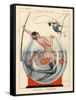 1920s France La Vie Parisienne Magazine Plate-null-Framed Stretched Canvas