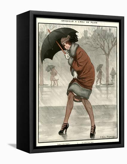 1920s France La Vie Parisienne Magazine Plate-null-Framed Stretched Canvas