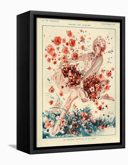 1920s France La Vie Parisienne Magazine Plate-null-Framed Stretched Canvas