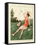 1920s France La Vie Parisienne Magazine Plate-null-Framed Stretched Canvas