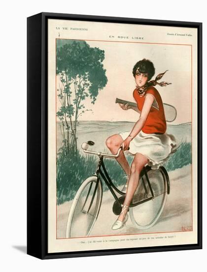 1920s France La Vie Parisienne Magazine Plate-null-Framed Stretched Canvas