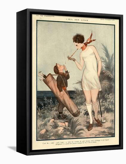 1920s France La Vie Parisienne Magazine Plate-null-Framed Stretched Canvas