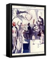 1920s France La Vie Parisienne Magazine Plate-null-Framed Stretched Canvas