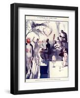 1920s France La Vie Parisienne Magazine Plate-null-Framed Premium Giclee Print