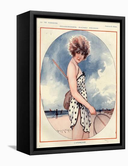 1920s France La Vie Parisienne Magazine Plate-null-Framed Stretched Canvas