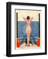 1920s France La Vie Parisienne Magazine Plate-null-Framed Premium Giclee Print