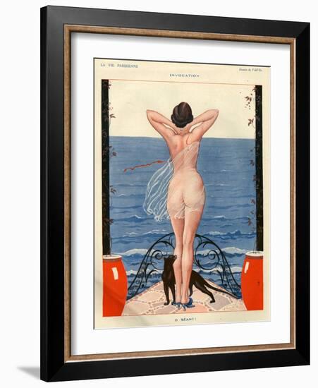 1920s France La Vie Parisienne Magazine Plate-null-Framed Giclee Print