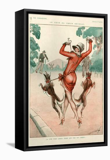 1920s France La Vie Parisienne Magazine Plate-null-Framed Stretched Canvas