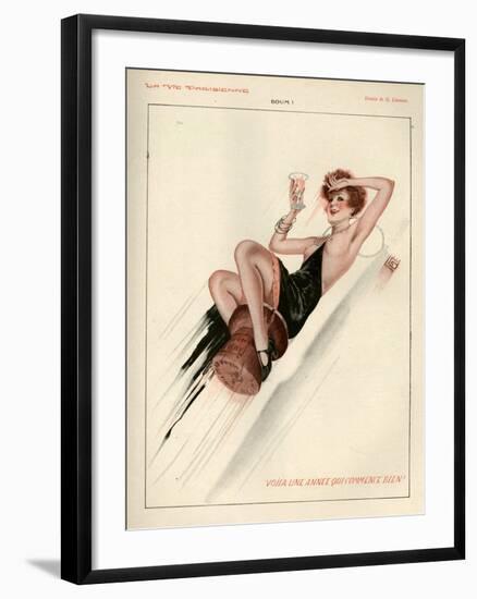 1920s France La Vie Parisienne Magazine Plate-null-Framed Giclee Print