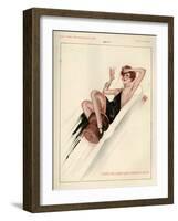 1920s France La Vie Parisienne Magazine Plate-null-Framed Premium Giclee Print