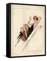 1920s France La Vie Parisienne Magazine Plate-null-Framed Stretched Canvas