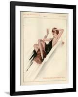 1920s France La Vie Parisienne Magazine Plate-null-Framed Premium Giclee Print