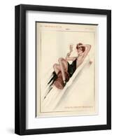 1920s France La Vie Parisienne Magazine Plate-null-Framed Premium Giclee Print